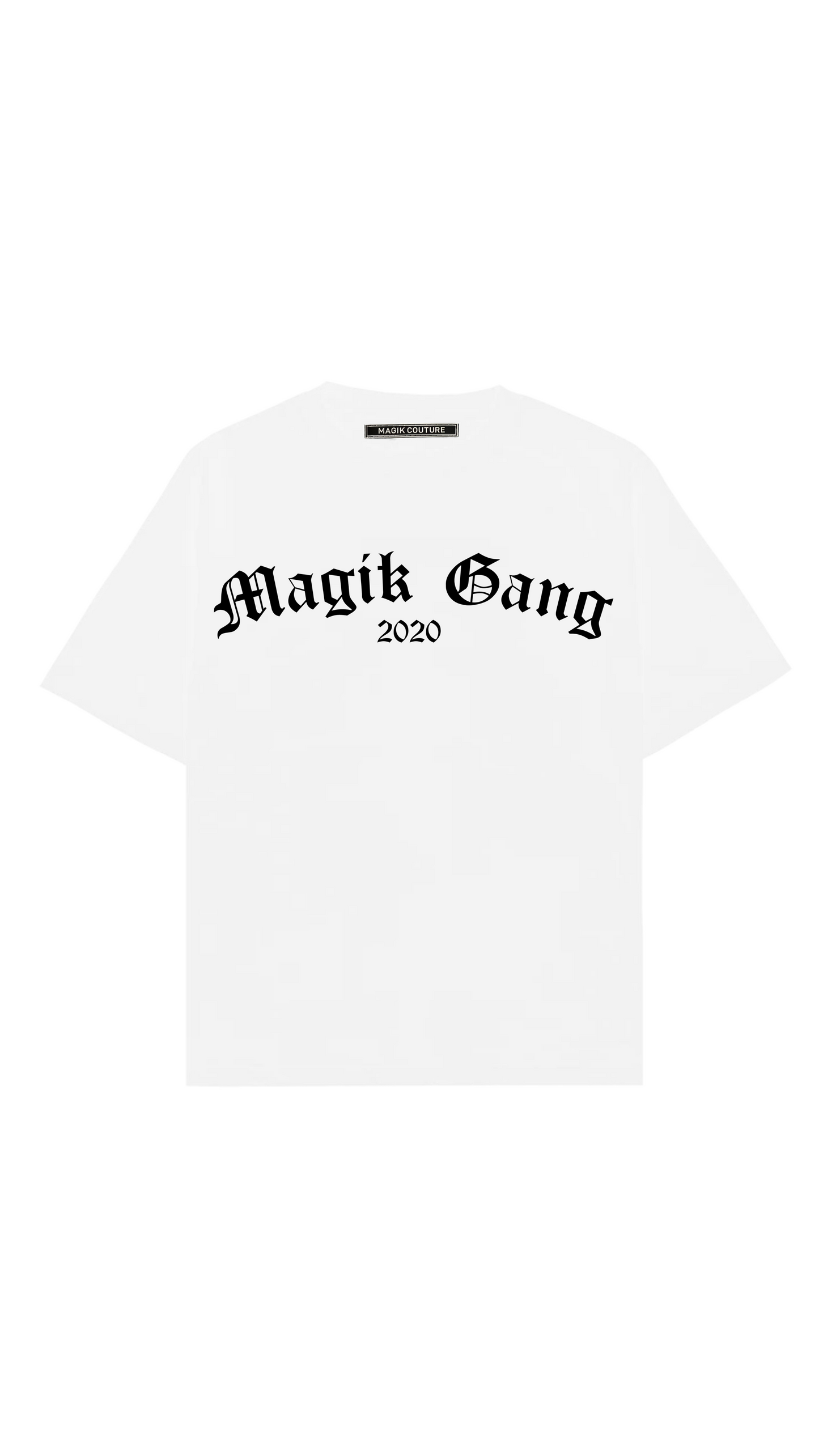 Camiseta Magik Gang Oversize alto relieve-Blanca