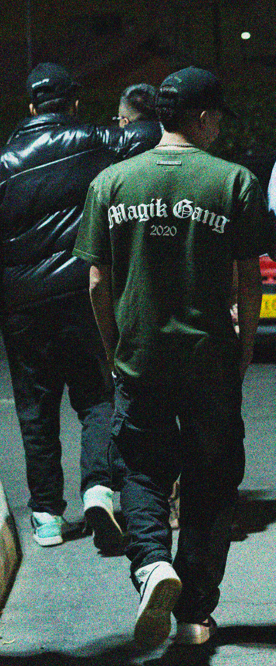 Camiseta Magik Gang Oversize alto relieve-Verde